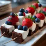 Strawberry Brownie Kabobs Recipe