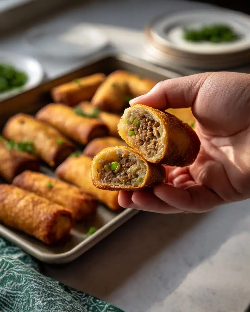 Philly Cheesesteak Egg Rolls Recipe