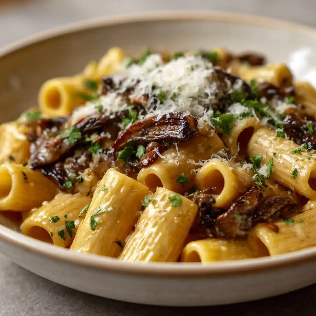 Caramelized Leek and Mushroom Gruyere Pasta Recipe - Recipe Image
