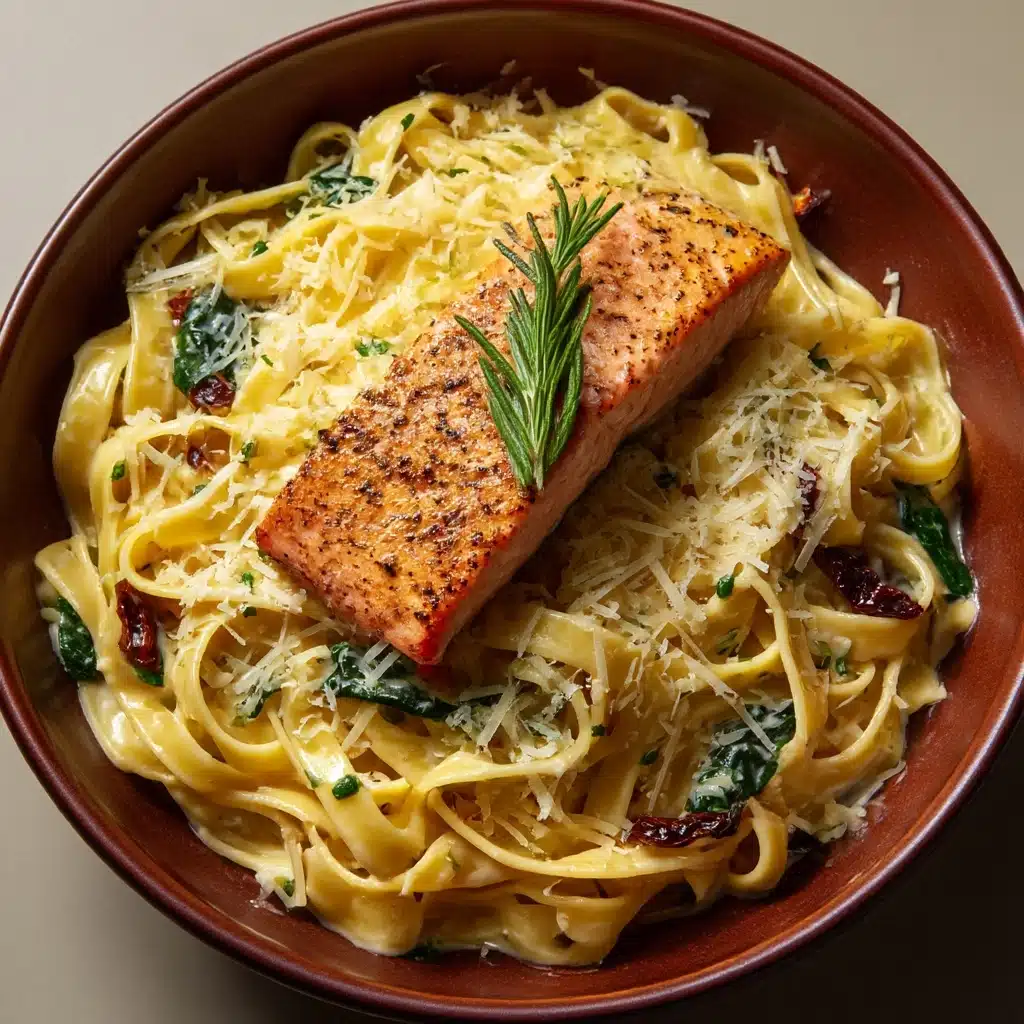 Creamy Tuscan Salmon Pasta Recipe - Recipe Image