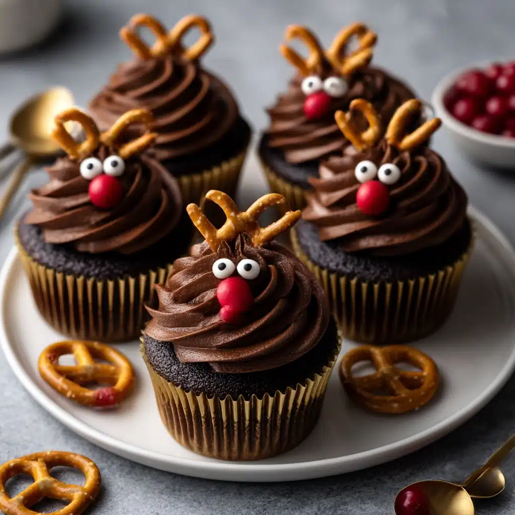 Easy Reindeer Cupcakes Recipe - Recipe Image