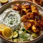 Dump and Bake Chicken Tzatziki with Rice Recipe