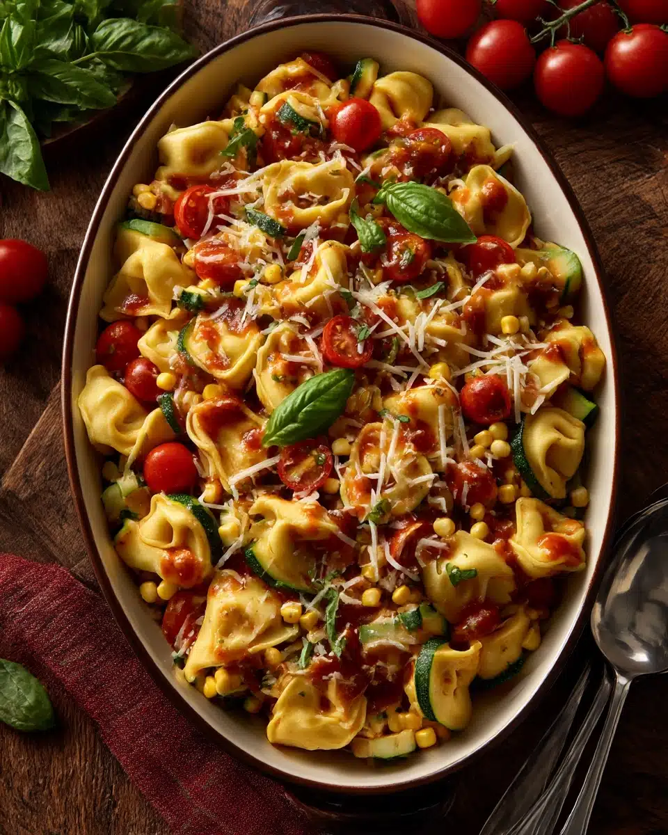 Cheese Tortellini with Summer Veggies Recipe