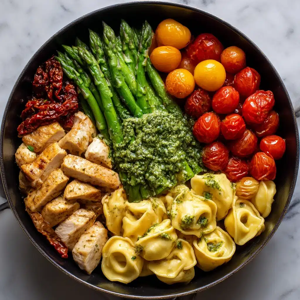 Pesto Chicken Tortellini and Veggies Recipe - Recipe Image