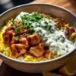 Dump-and-Bake Chicken Tzatziki Rice Recipe