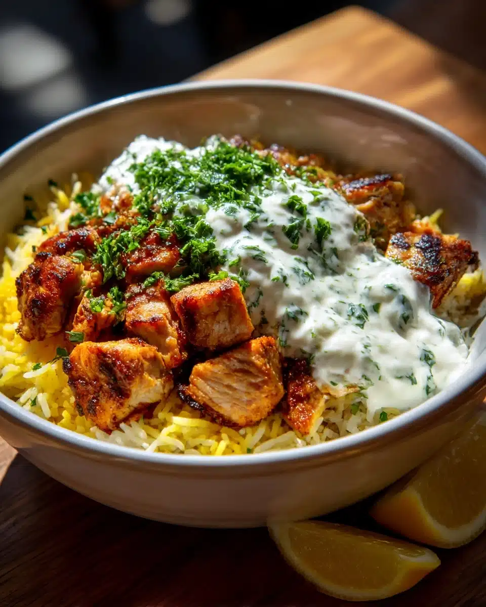 Dump-and-Bake Chicken Tzatziki Rice Recipe