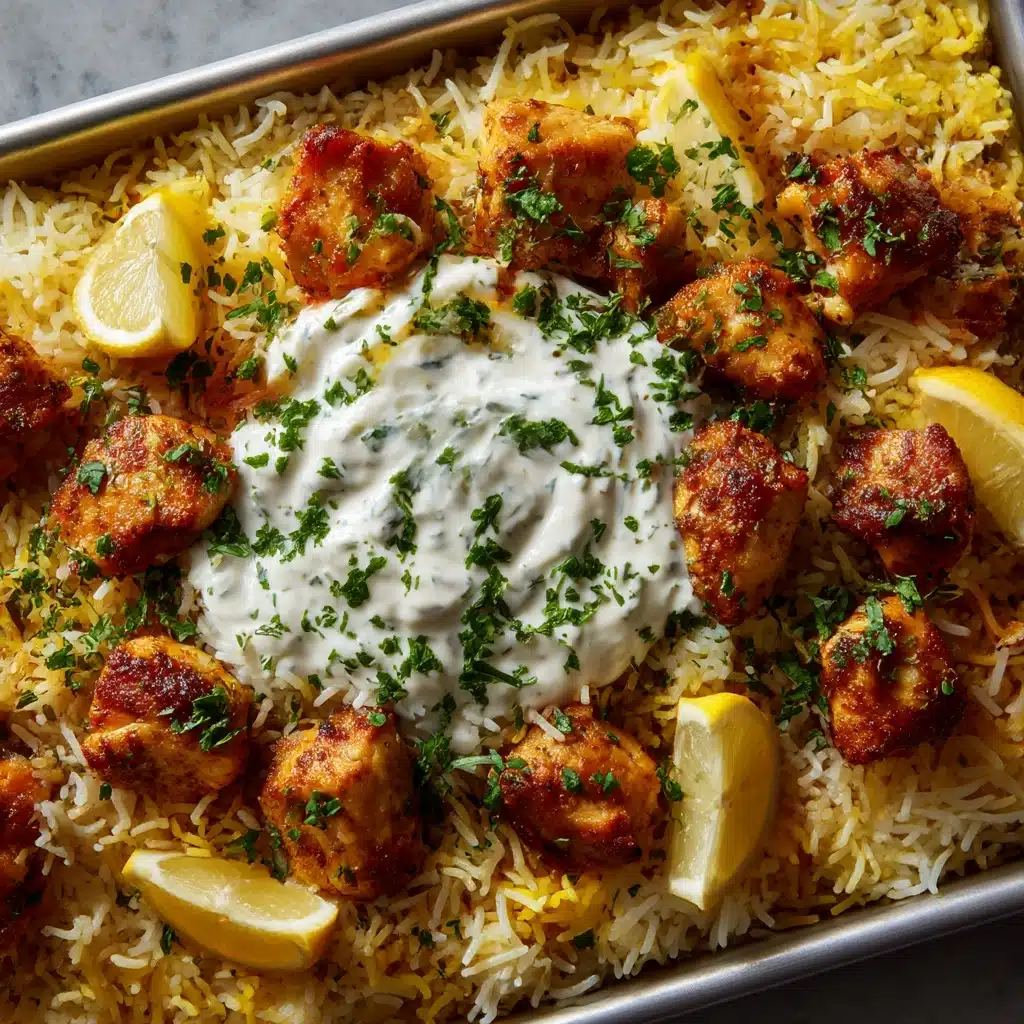 Dump-and-Bake Chicken Tzatziki Rice Recipe - Recipe Image
