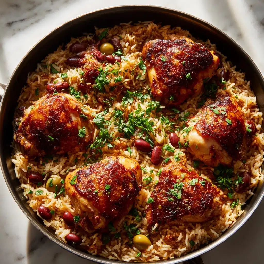 One Pot Caribbean Jerk Chicken & Rice Recipe
