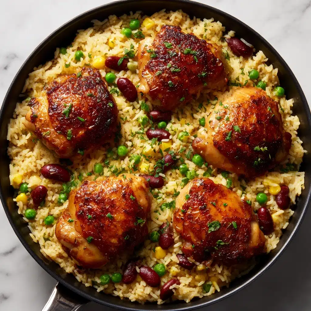 One Pot Caribbean Jerk Chicken & Rice Recipe - Recipe Image
