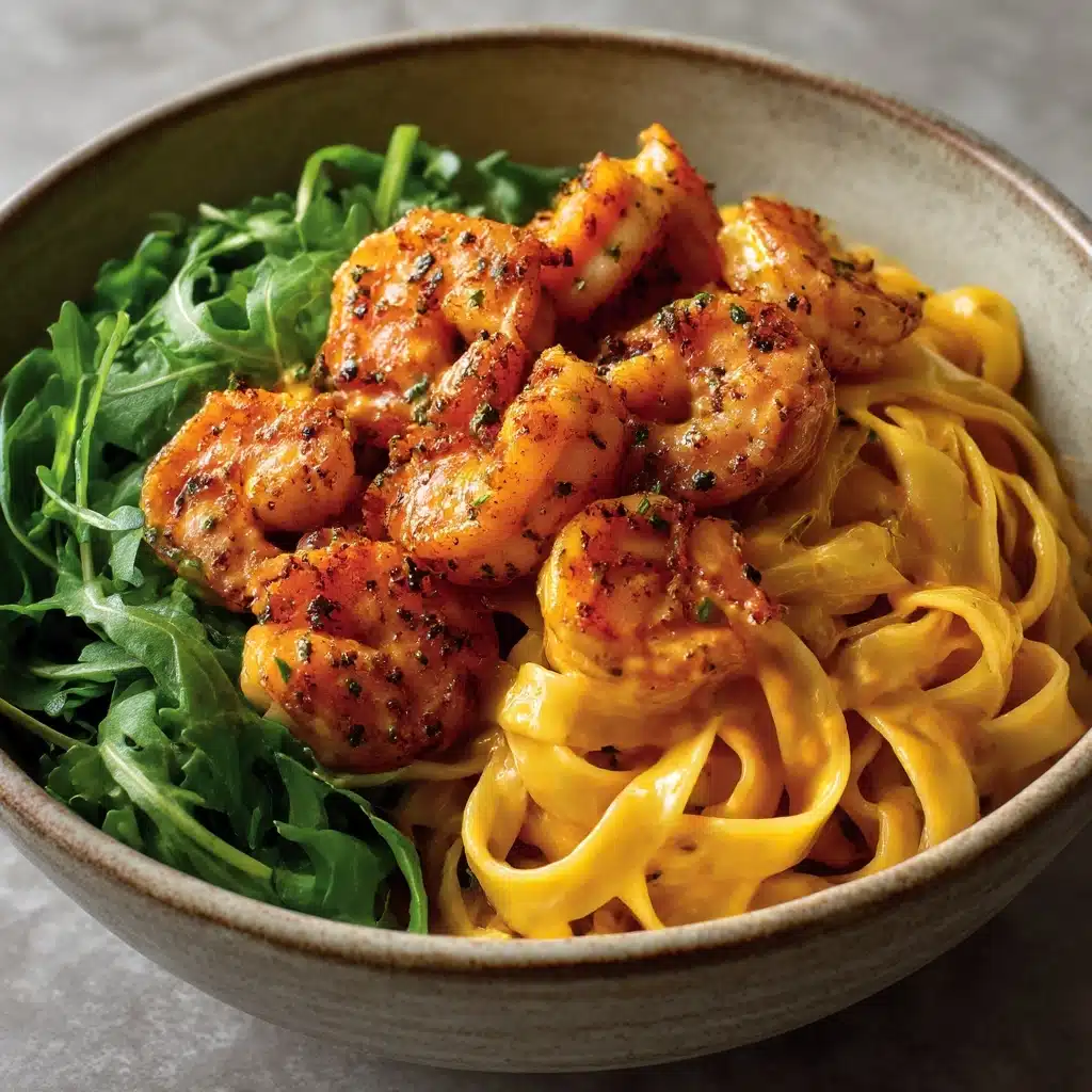 Red Pepper Fettuccine with Shrimp Recipe - Recipe Image