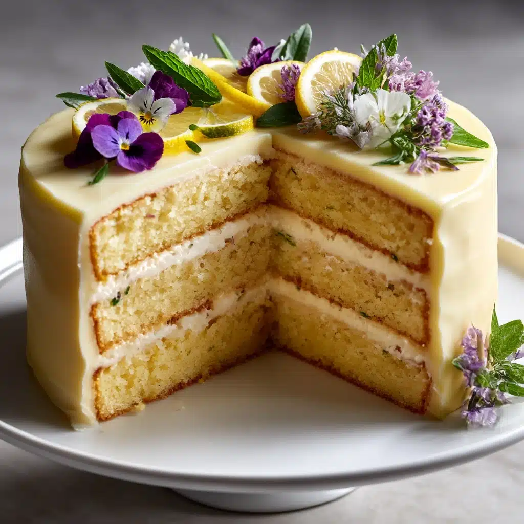 Lemon Cake with Fluffy, Less-Sweet Lemon Frosting Recipe
