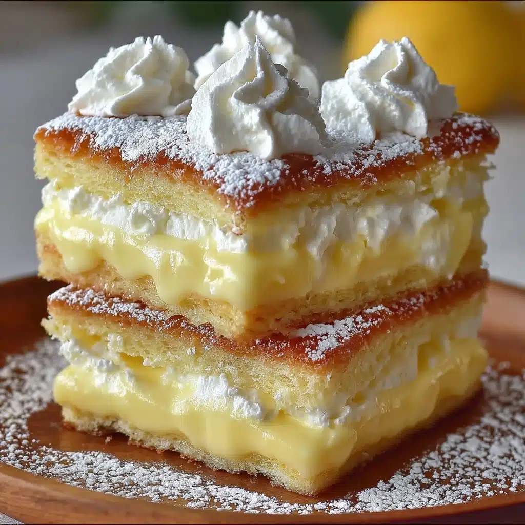 Vanilla Custard Cream Squares Recipe - Recipe Image