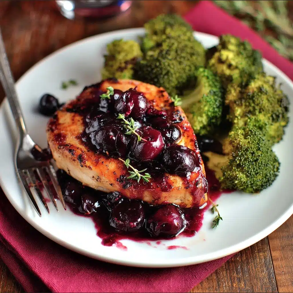 Chicken with Cherry-Wine Pan Sauce Recipe - Recipe Image