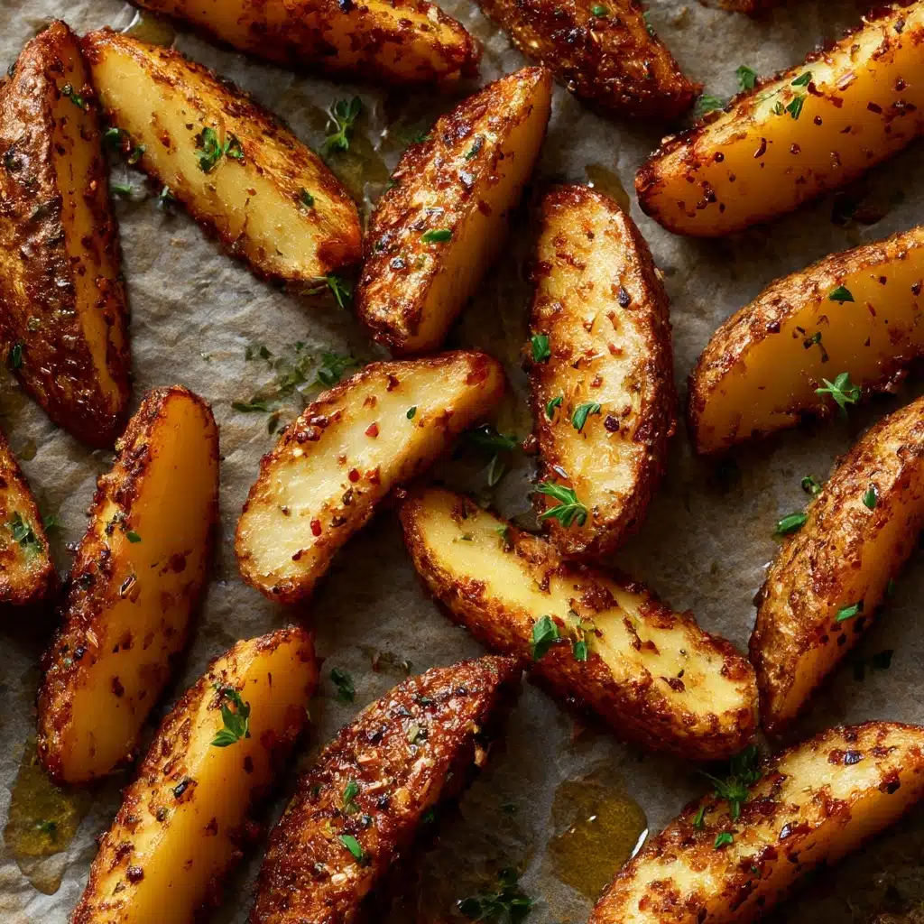 The Best Oven-Baked Crispy Parmesan Potato Wedges Recipe - Recipe Image