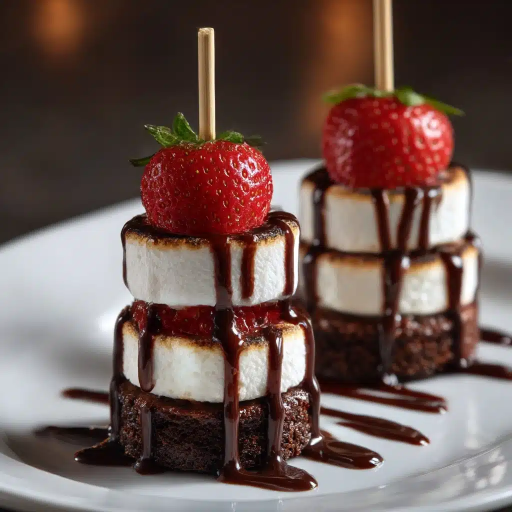 Strawberry Brownie Kabobs Recipe - Recipe Image