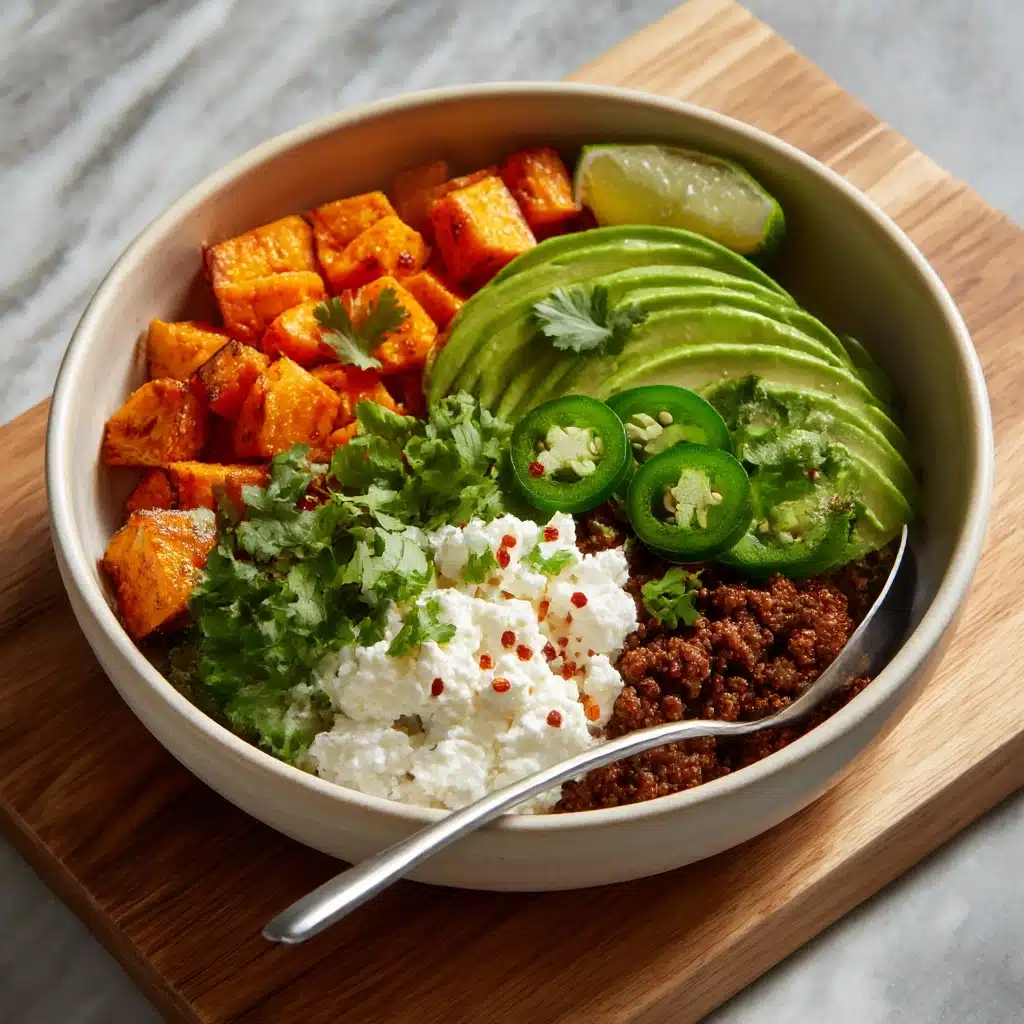 Cottage Cheese Ground Beef & Hot Honey Bowls Recipe - Recipe Image