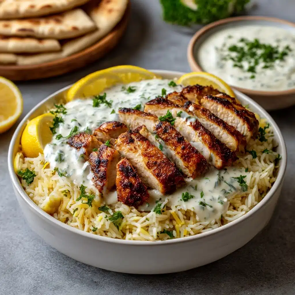 Dump and Bake Chicken Tzatziki with Rice Recipe - Recipe Image