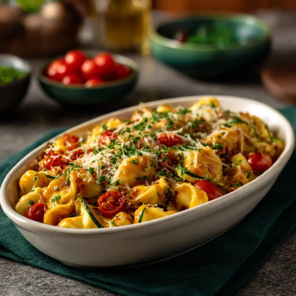 Cheese Tortellini with Summer Veggies Recipe - Recipe Image