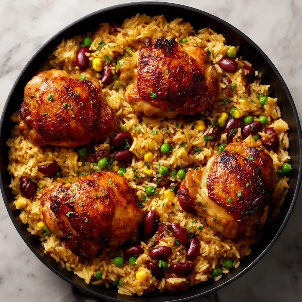 One Pot Caribbean Jerk Chicken & Rice Recipe - Recipe Image