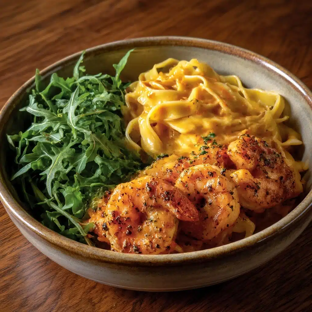 Red Pepper Fettuccine with Shrimp Recipe - Recipe Image