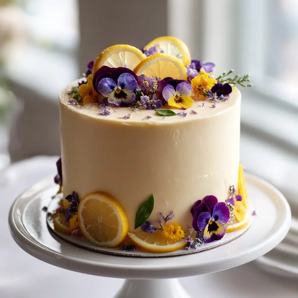 Lemon Cake with Fluffy, Less-Sweet Lemon Frosting Recipe - Recipe Image