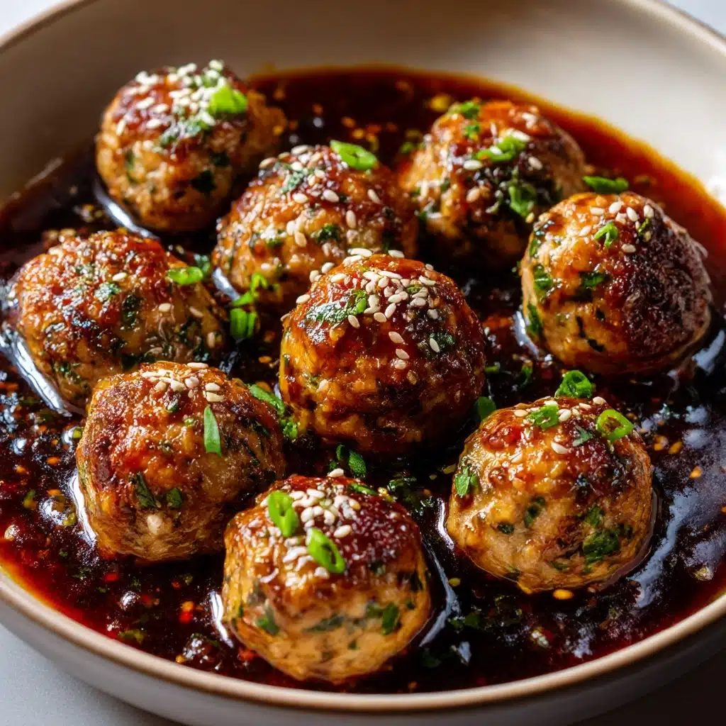 Asian Chicken Meatballs Recipe - Recipe Image