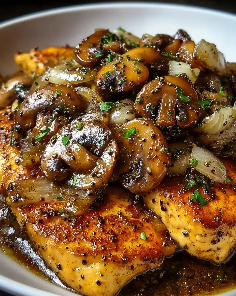 Black Pepper Chicken with Mushrooms Recipe