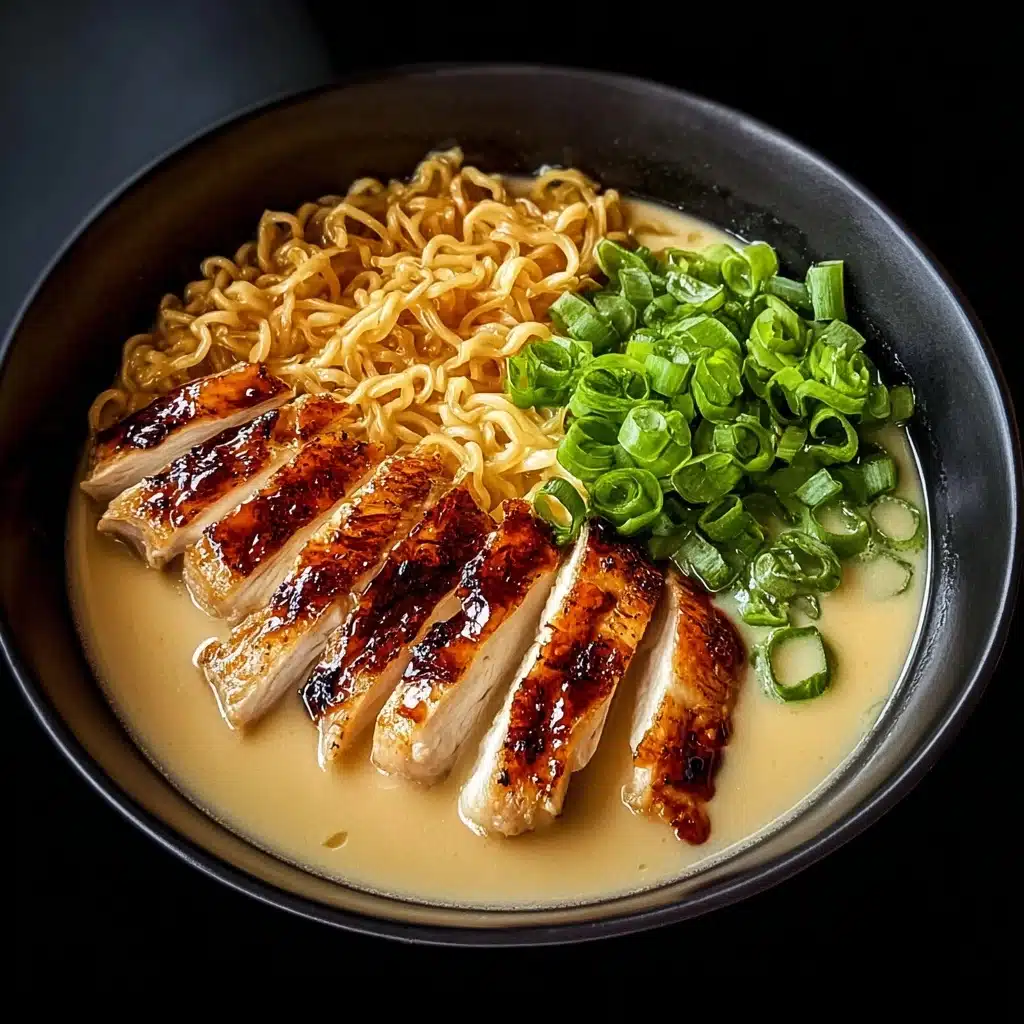 Fiery Chicken Ramen with Creamy Garlic Sauce Recipe - Recipe Image