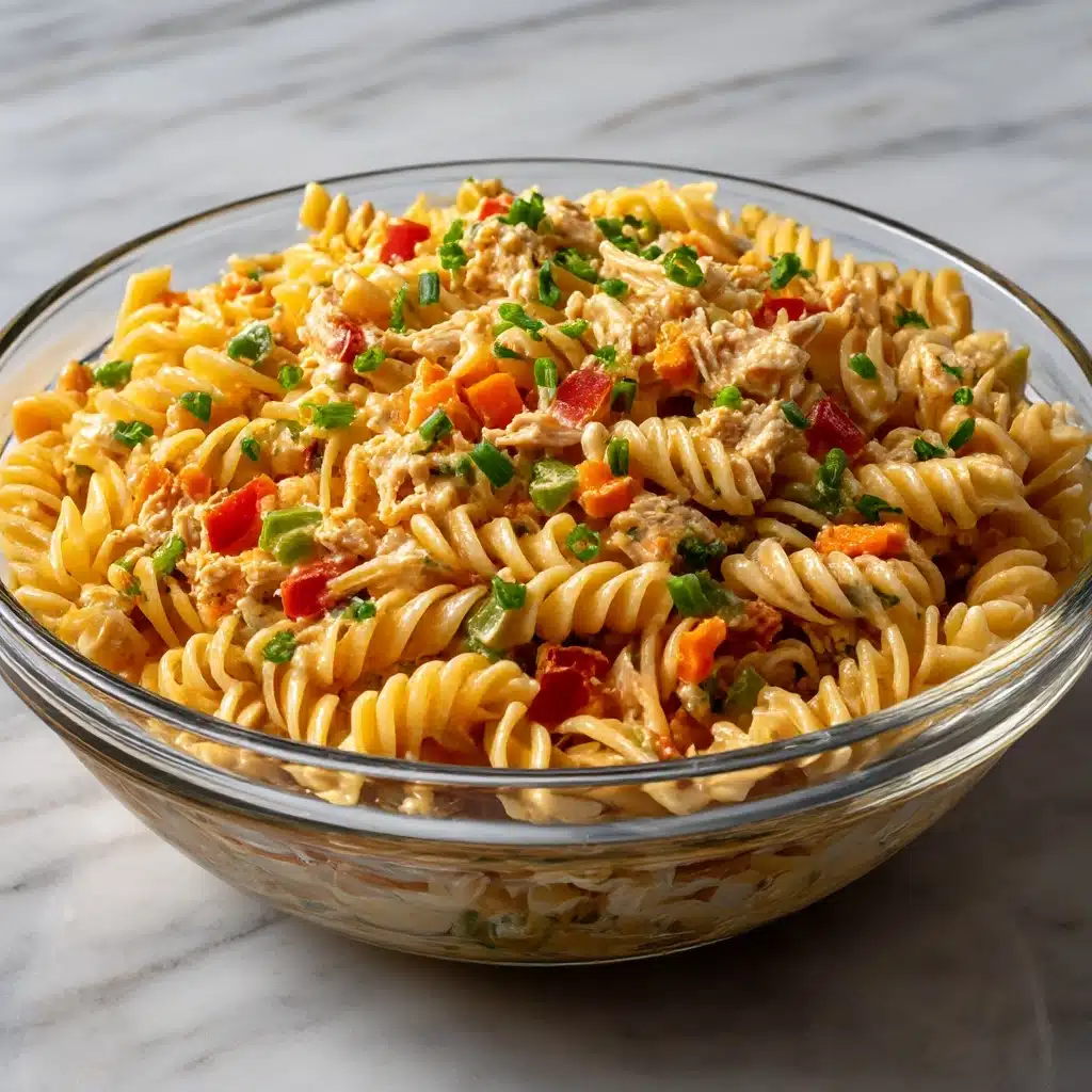 Healthy Buffalo Chicken Pasta Salad with Blue Cheese Recipe - Recipe Image