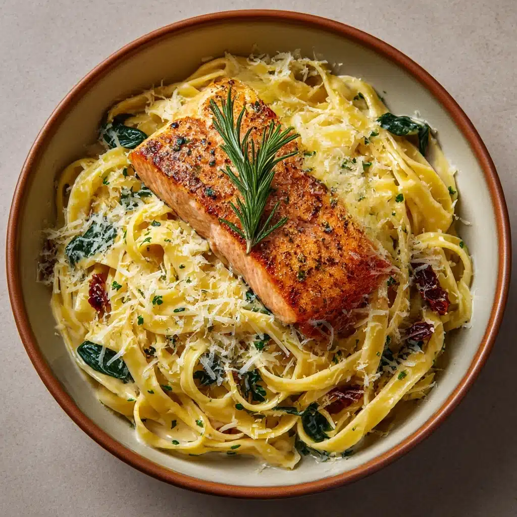 Creamy Tuscan Salmon Pasta Recipe - Recipe Image