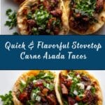 Stovetop Carne Asada Street-Style Tacos [40 Minutes] Recipe
