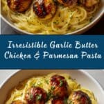 Garlic Butter Chicken Bites with Creamy Parmesan Pasta Recipe