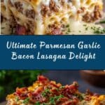 Parmesan Garlic Bacon Lasagna Recipe