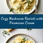 Mushroom Ravioli With Parmesan Cream Sauce Recipe