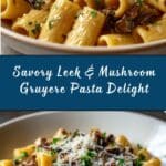 Caramelized Leek and Mushroom Gruyere Pasta Recipe