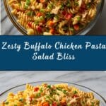 Healthy Buffalo Chicken Pasta Salad with Blue Cheese Recipe