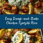 Dump-and-Bake Chicken Tzatziki Rice Recipe