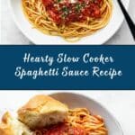 Slow Cooker Spaghetti Sauce Recipe