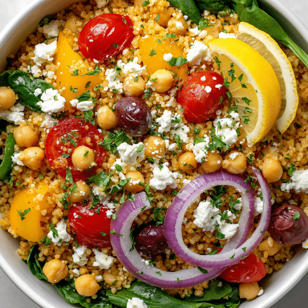 Healthy Mediterranean Farro Bowl