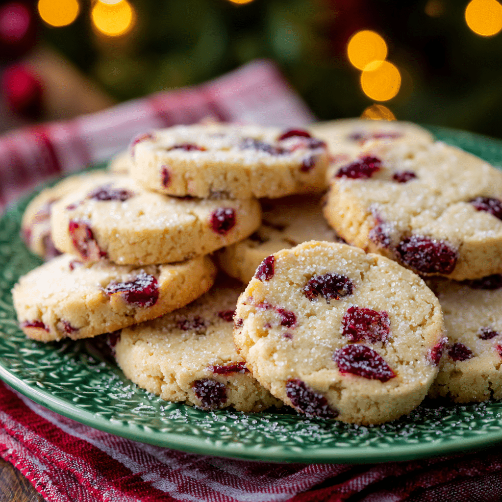 Sparkling Sugarplum Cranberry Cookies