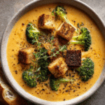 Roasted Broccoli Cheddar Soup
