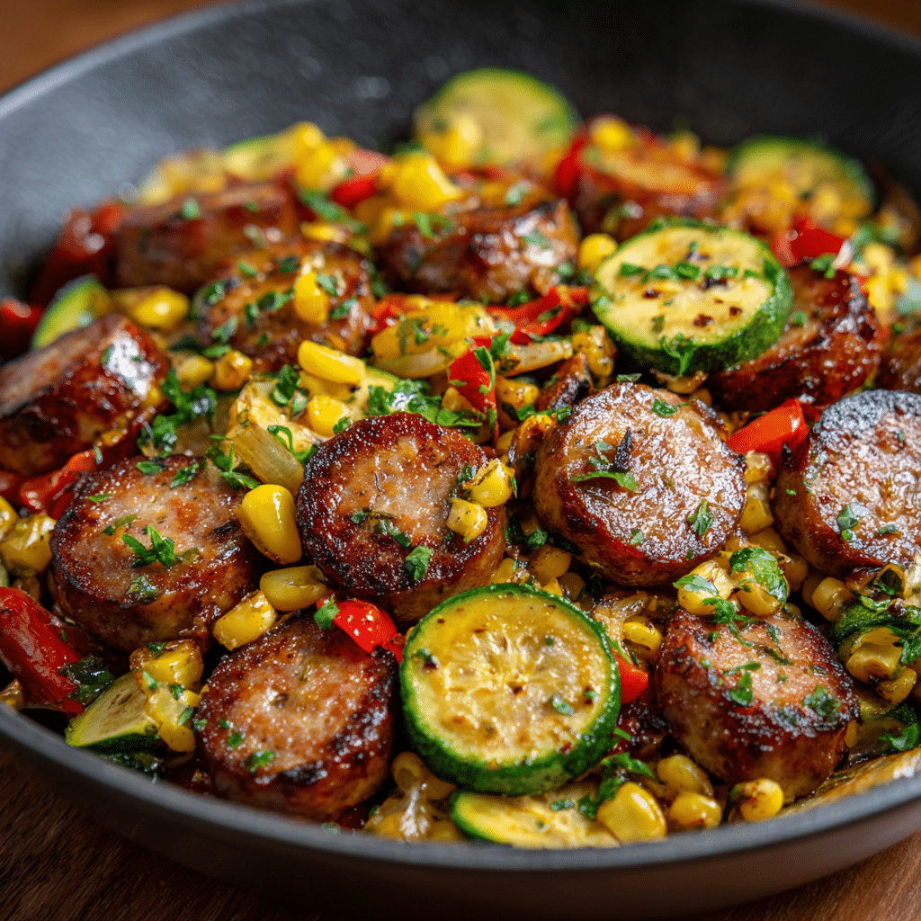 Sausage and Veggies Skillet - 30 Minute, One-Pan Meal