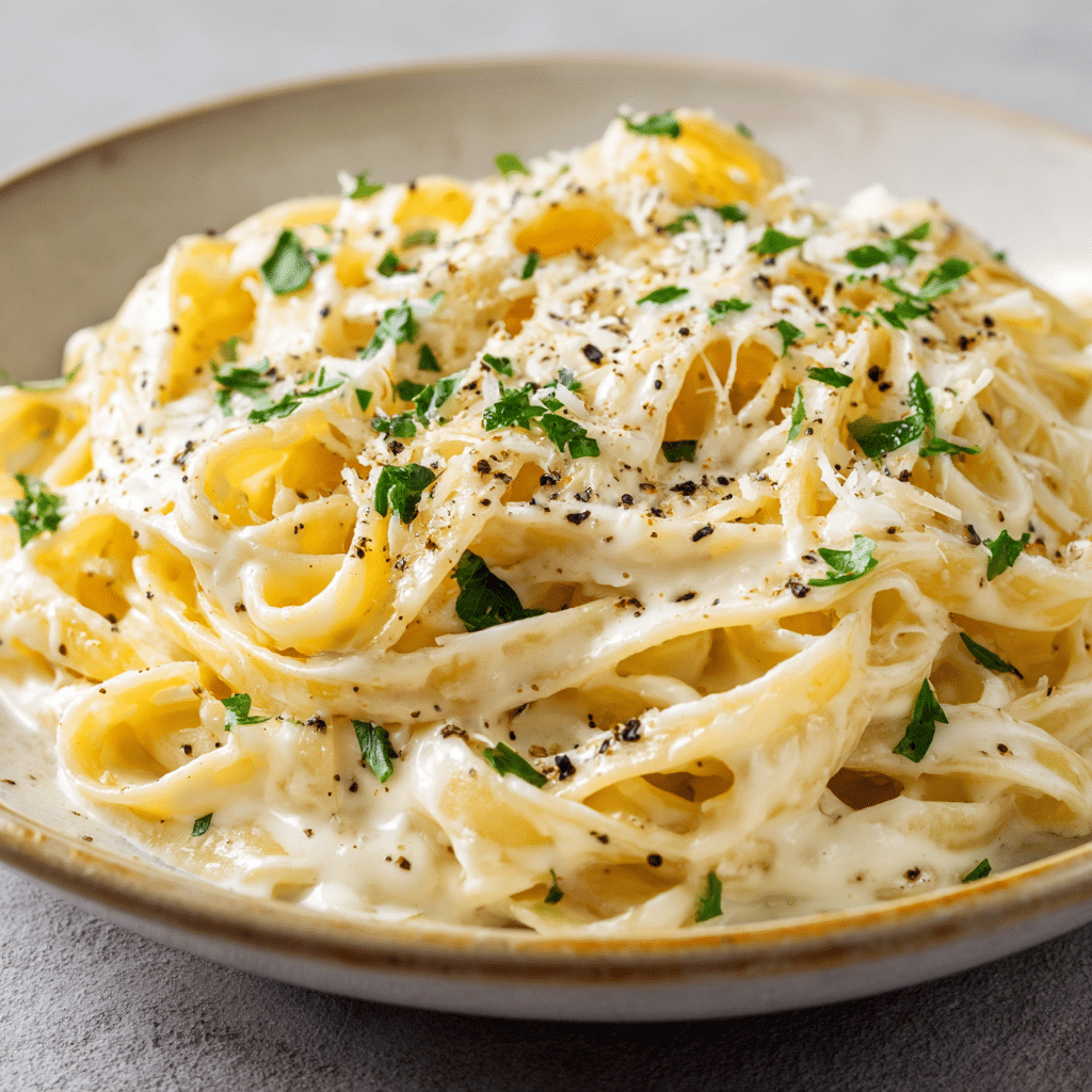 One-Pot Greek Yogurt Alfredo Pasta (Creamy & Healthy)