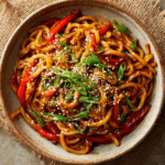Sweet And Spicy Korean Gochujang Noodles