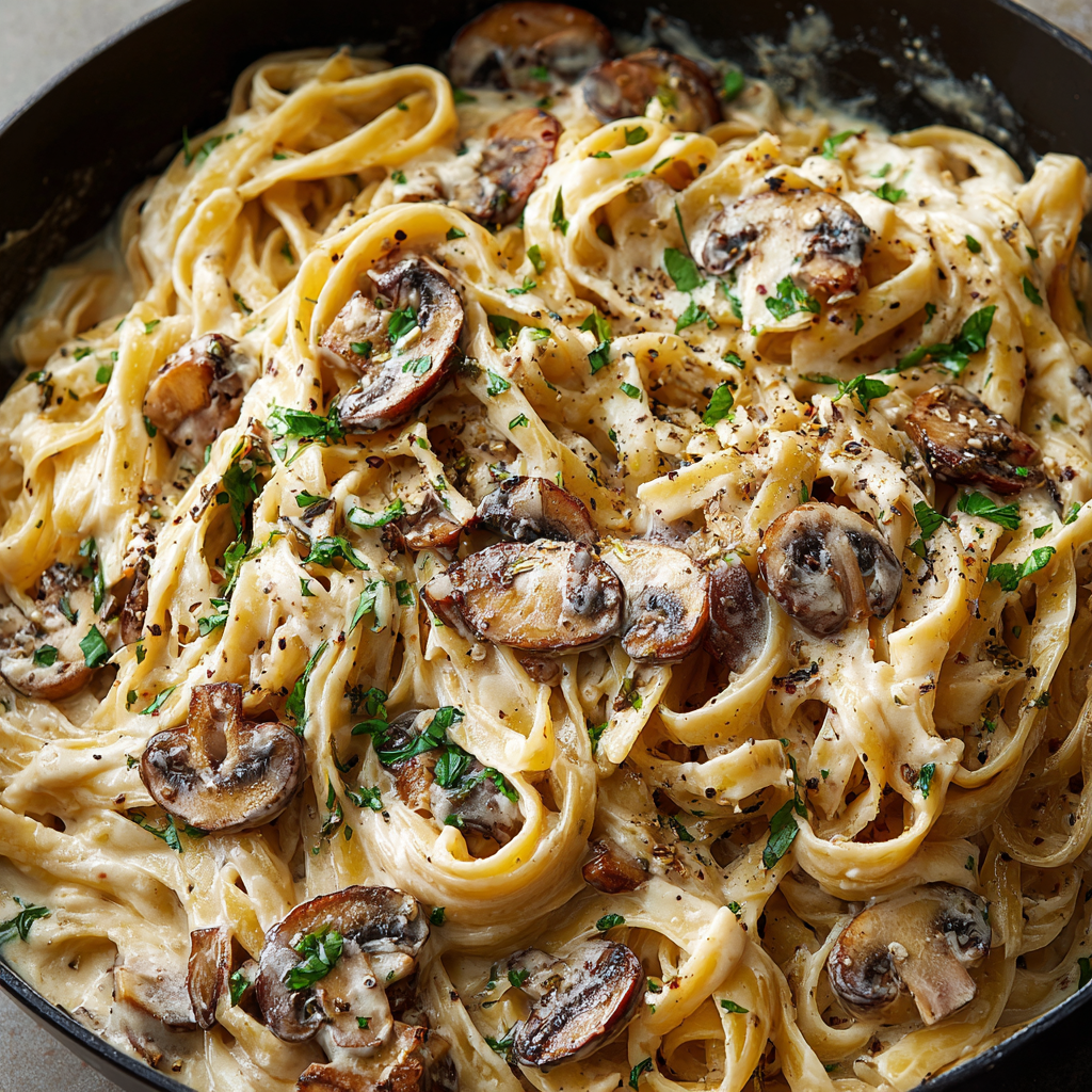 Creamy Mushroom Stroganoff Pasta