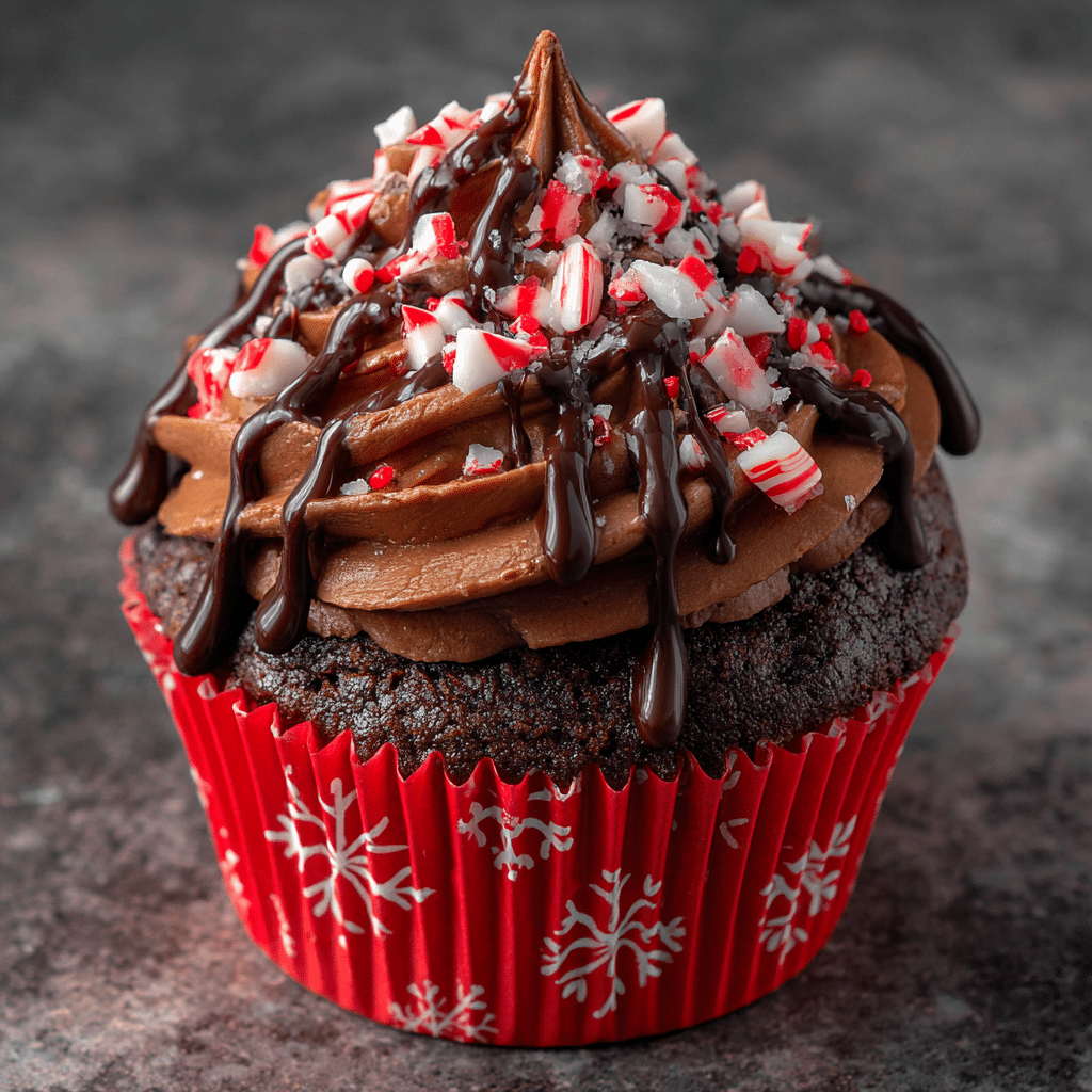 Peppermint Mocha Chocolate Cupcakes by Baker by Nature