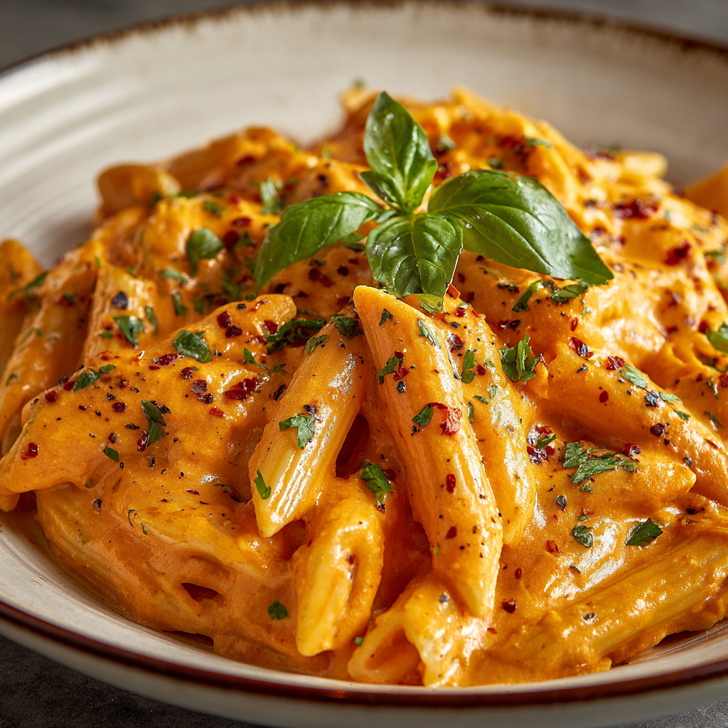 Creamy Roasted Red Pepper Pasta (30-Minutes)