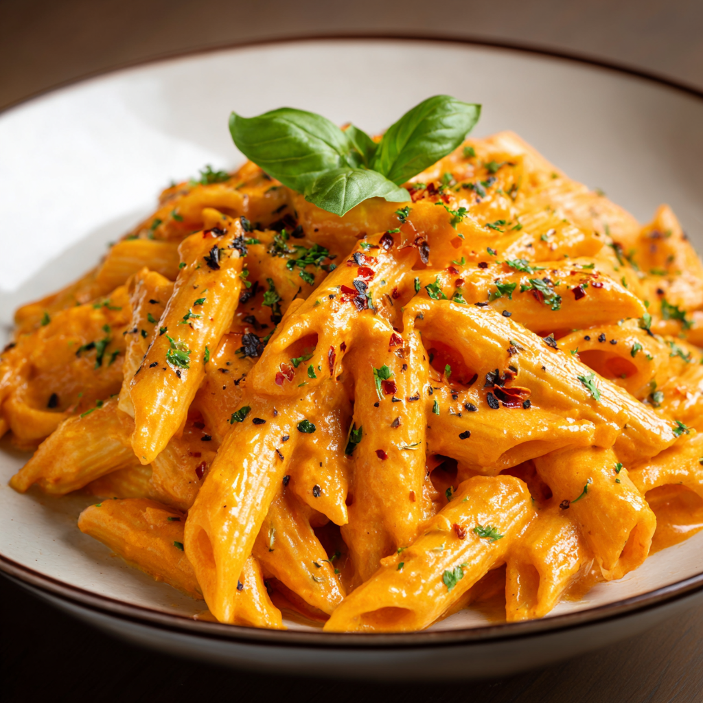 Creamy Roasted Red Pepper Pasta (30-Minutes)