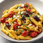 Greek Pasta with Feta & Olives