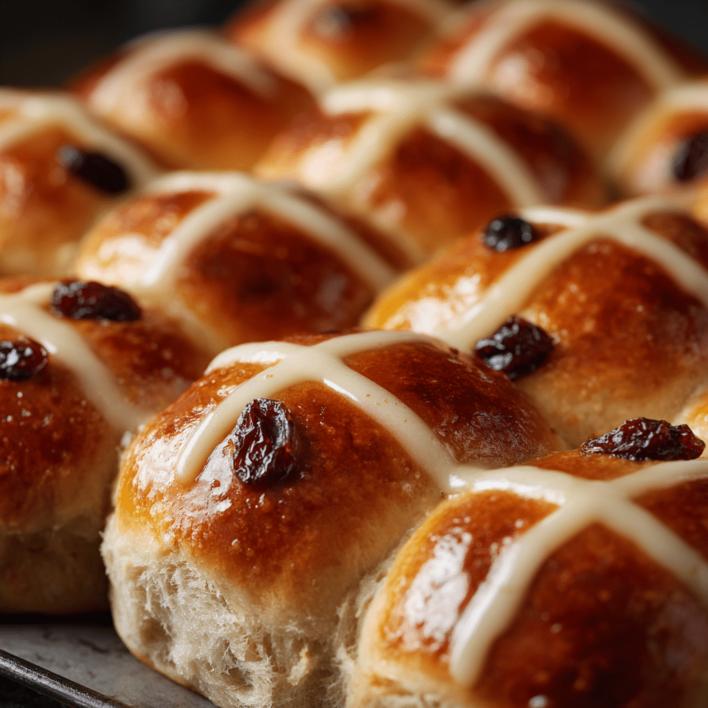 Hot Cross Buns with Candied Fruit